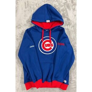 Chicago‎ Cubs Hoodie Sweatshirt Mens S Blue Stitches Pullover Baseball MLB Poly